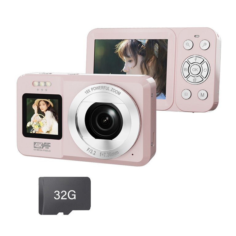 18X Zoom 4K 64MP Digital Camera Double Screen Selfie Vloggings