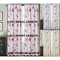 thumbnail image 2 of Sapphire Home 2 Rod Pocket Curtain Panels 84 Inches Long, Decorative Floral Print, Light Filtering Room Darking Thermal Foam Back Lined Curtain Panels for Living/Bedroom/Patio Door, DRP 84" Orange, 2 of 4