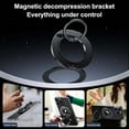 thumbnail image 4 of ELEHOLD Magnetic Phone Ring Holder Stand with N52 Magnets, 360° Rotating Kickstand Grip, Foldable Metal Ring for iPhone 16/15/14/13/12, Mag Safe-Compatible Finger Grip Mount,Black, 4 of 6