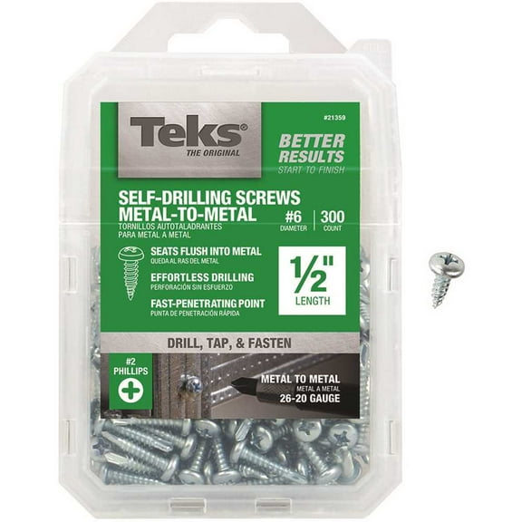 ITW Brands 151542 6 x 0.50 in. Pan Head Sharp Point Metal-to-Metal Screws - 300 Count