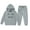 Gray, Black, Multicolor, variant on Big Boys Sweatsuit Solid Color Hoodie And Sweatpants Kids Casual Sports Suit