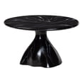 thumbnail image 1 of bali & pari Aponi Marbled Resin Coffee Table Sculptural Center Table Black, 1 of 8