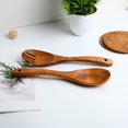 thumbnail image 6 of Wooden Spoon Fork Set with Large Handles - Kitchen Utensils for Cooking & Serving - Durable Wood Tableware for Dining & Kitchen Organization, 6 of 6