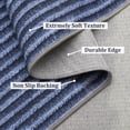 thumbnail image 3 of Non-Slip Indoor Area Rug 5x7 – Machine Washable Low Pile Modern Stripe Rug, Foldable Printed Soft Floor Carpet for Living Room, Bedroom, Dining Room, Kitchen – Blue Tones, 3 of 9