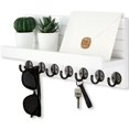 thumbnail image 1 of Portallaves de Pared Lwenki para Entrada con 7 Ganchos Blanco, 1 of 6
