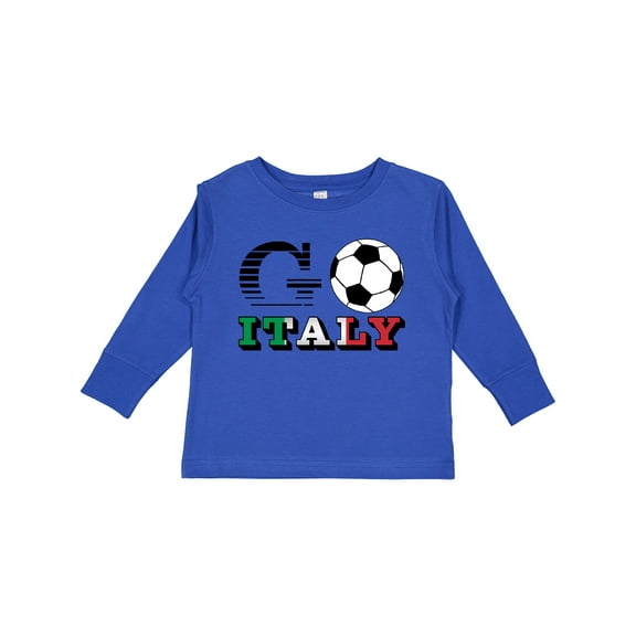 Inktastic Go, Italy Soccer, Football Boys or Girls Long Sleeve Toddler T-Shirt