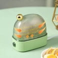 thumbnail image 5 of Hervidor de huevos eléctrico para huevos duros, cazador furtivo, máquina para hacer tortillas y vaporizador de verduras, capacidad para 2, hervidor para huevos de menta (verde), 5 of 5
