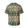 thumbnail image 2 of Wukai Traditional Tribal Aztec1 Men's Casual Short-Sleeve Button Down Shirt - Lightweight Summer Dress Shirt for Daily Wear-, 2 of 7