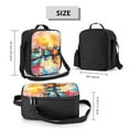 thumbnail image 2 of Pofeuu Colorful Fishing Boats Print Lunch Bag Women Insulated Lunch Box Reusable Leakproof Large Spacious Cooler Tote for Women Men, 2 of 7