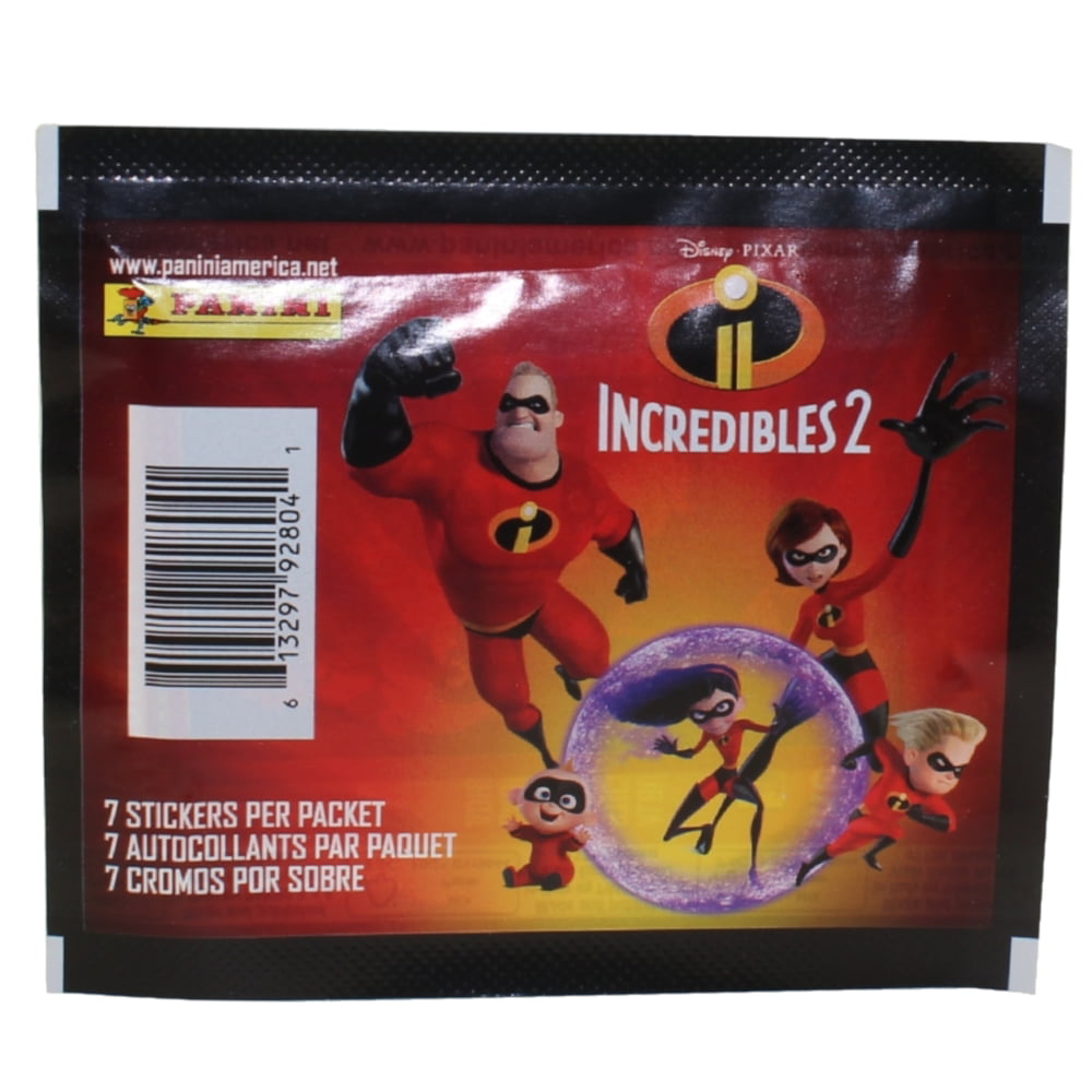 Panini INCREDIBLES 2 BOX 50 Packets Of Stickers Full New Factory Sealed & Album 