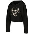 thumbnail image 2 of Women's Majestic Threads Sidney Crosby-Black Pittsburgh Penguins Leopard Print Name & Number Cropped Pullover Hoodie, 2 of 3