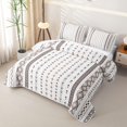 thumbnail image 3 of Erosebridal Boho Aztec Arrow Quilt King for Women Men, Modern Tribal Abstract King Coverlet Set, 3 Pieces, 3 of 7