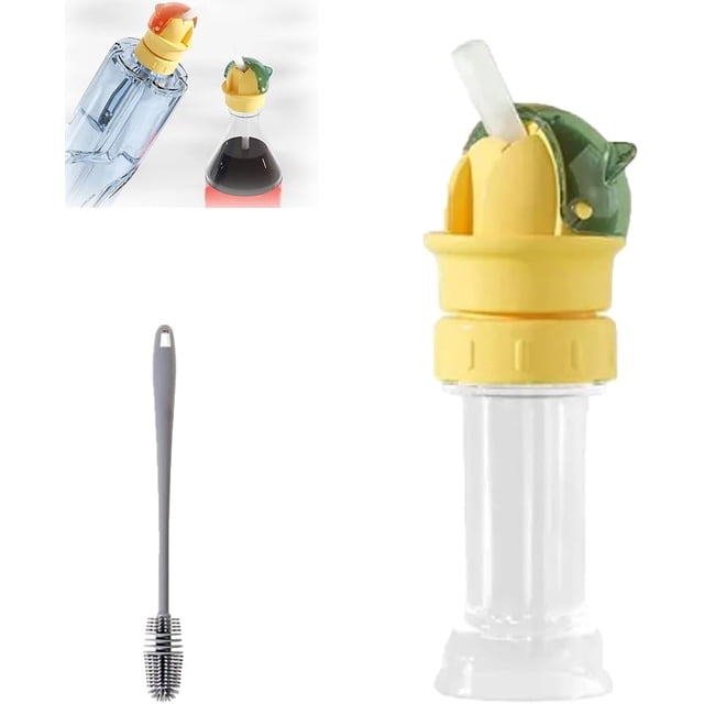 Tapa de paja reutilizable para botella de agua de bebidas para niños, tapa de paja de diseño 2 en 1 portátil, tapa giratoria para botella de agua, tapas de botellas de agua a prueba de derrames para n