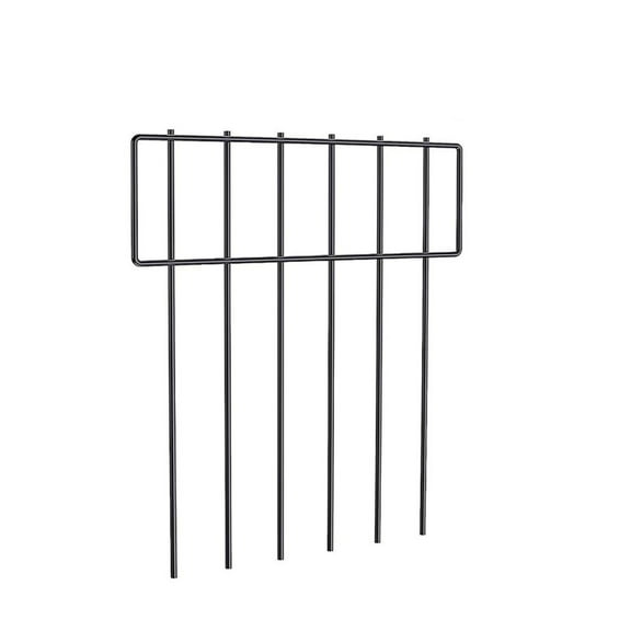 10PC 13inch*17inch Black Metal Protective Decorative Garden Fence, Animal Barrier, Yard and Lawn Isolation Fence, Outdoor Wrought Iron Fence