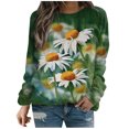 thumbnail image 1 of Sudadera Para Mujer Sudaderas de Cuello Redondo Estampado de Moda Manga Larga Cómoda Transpirable Sudadera de Cuello Redondo Odeerbi  ODB131878, 1 of 5