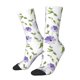 thumbnail image 1 of Balery Purple Chicory Calcetas Largas con Estampado para Hombre y Mujer – Suaves y Transpirables, Talla Única (US 5-11), 1 of 6