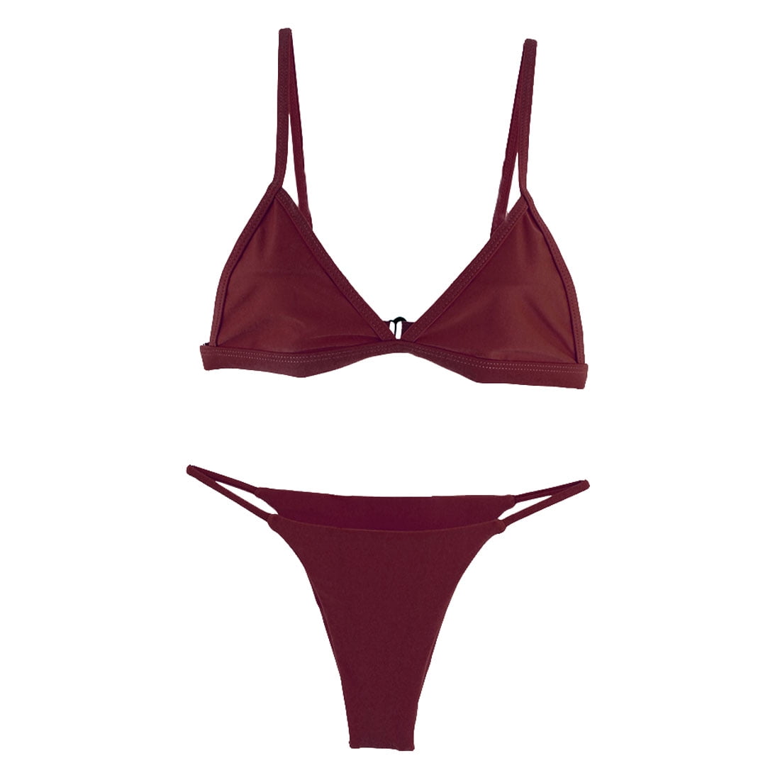 maroon bikini set