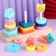 thumbnail image 4 of Shisuyan 1 Set of Animal Designed Stacking Toys Interesting Stacking Rings Toddler Stacking Game Toys, 4 of 8