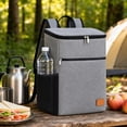 thumbnail image 4 of Insulated Cooler Backpack Work Lunch Backpack Adult Lunch Bag for Picnics Hiking Trips Grey Insulated Bag, 4 of 6