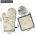 thumbnail image 6 of Pioneer Flower Kitchen Oven Mitt and Pot Holder Sets 4 Pcs for Baking, Cooking and Grilling, Heat Resistant Up To 392 °F, 6 of 7