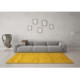 thumbnail image 3 of Ahgly Company Indoor Round Abstract Yellow Modern Area Rugs, 6' Round, 3 of 4