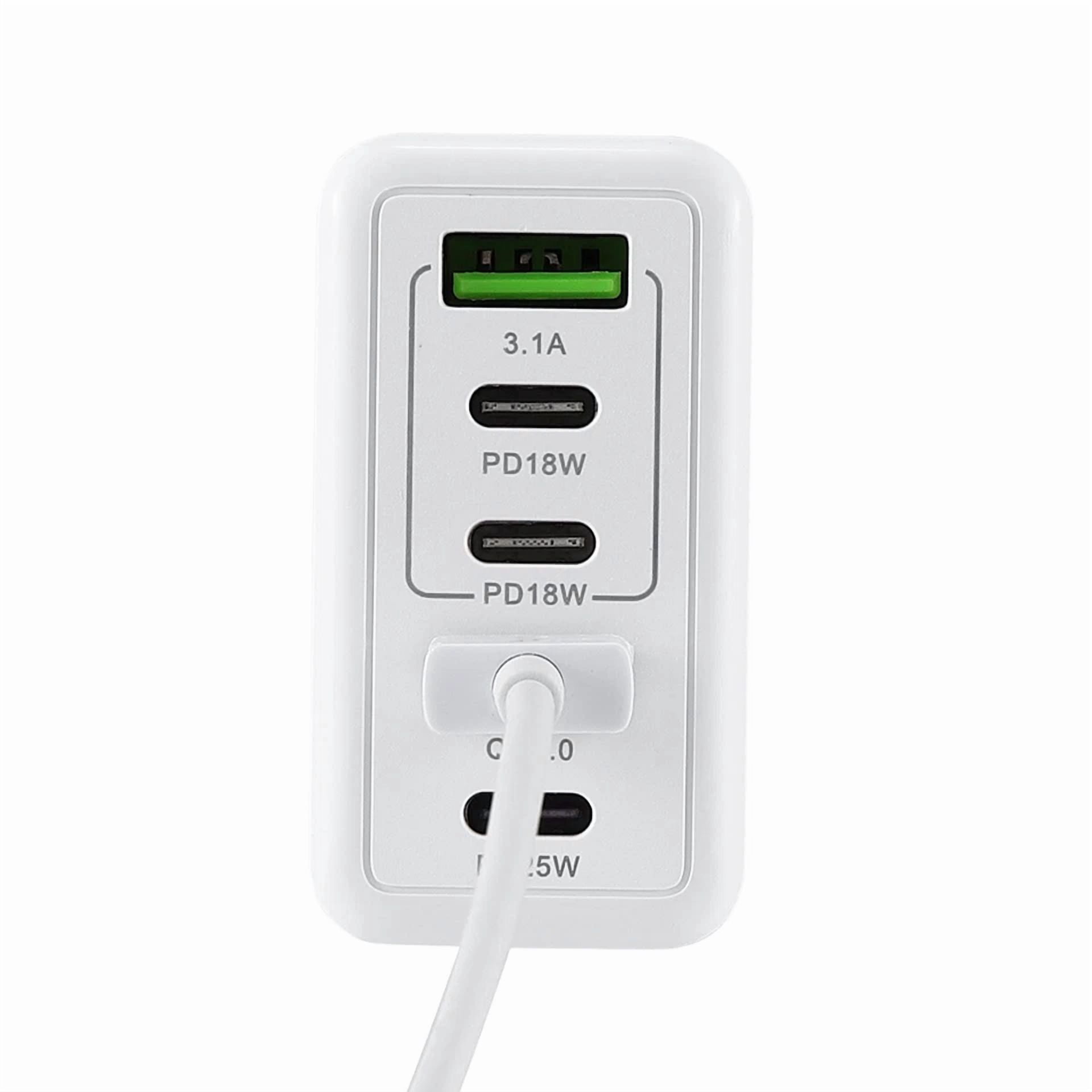 KNACK- Fast Usb C Charging Station 120W 3Pd+2Usb Charger Block Multiport Hub Portable