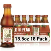 Gold Peak Unsweetened Black Tea Bottles, 18.5 fl oz, 18 Pack