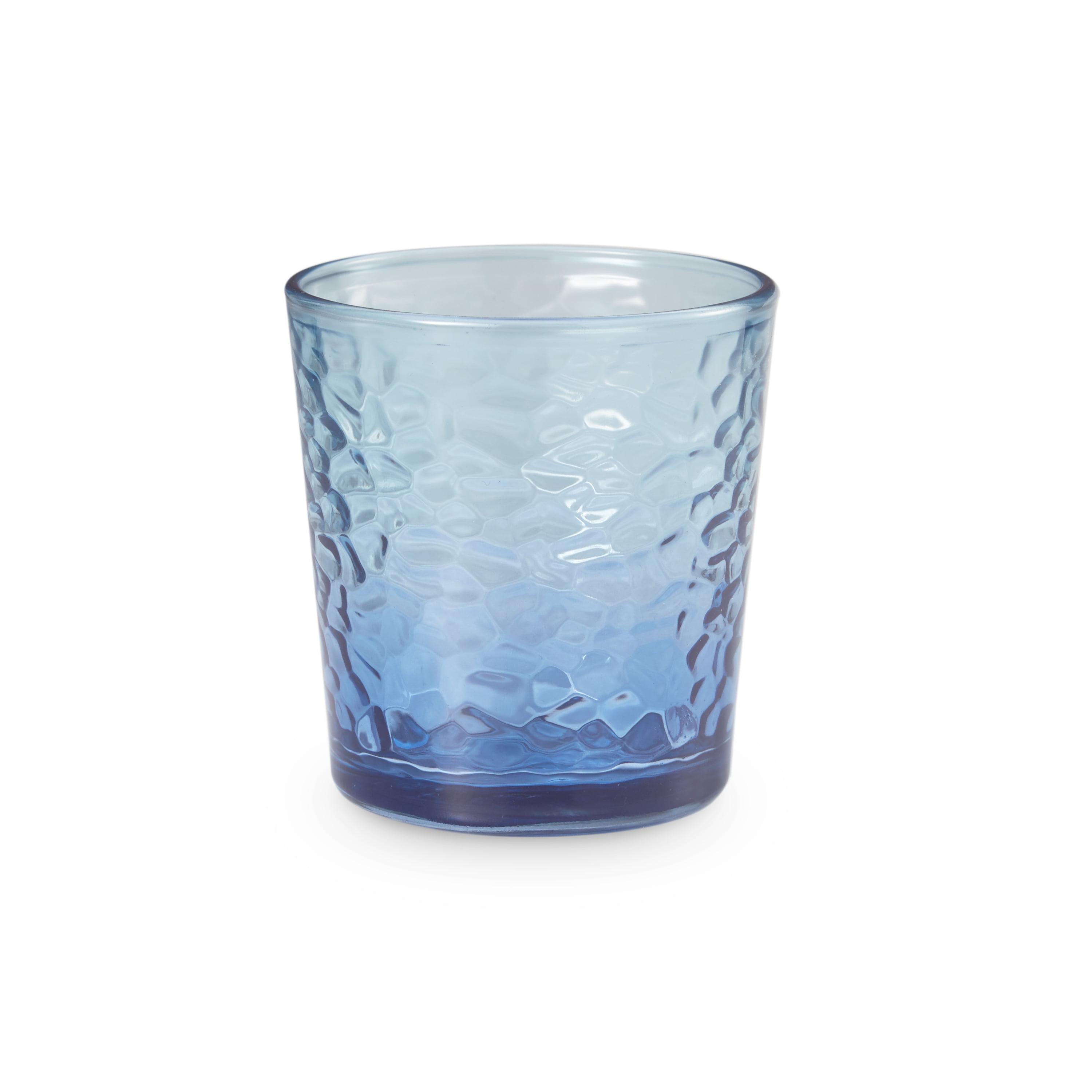 Mainstays Frosted Blue 13 Ounce Double Old Fashioned Drinking Glasses