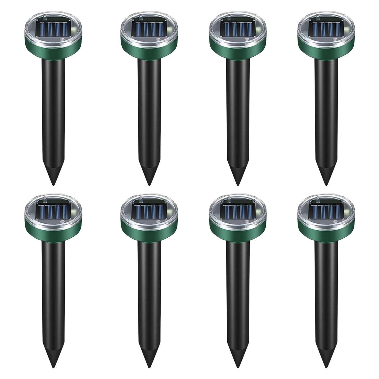 Mole Repellent Solar Powered, Ultrasonic Mole Deterrent Stakes, Sonic Spikes Repeller Snake Groundhog Vole Gopher Squirrel, Rat, Mice, Repellent for Lawns Garden Yard, 8 Pack