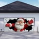 thumbnail image 5 of Cubierta para puerta de garaje de Papá Noel (400 x 180 cm) | Decoración navideña reutilizable | Cortina navideña resistente a la intemperie | Decoración festiva para exteriores e interiores, fiestas, 5 of 5