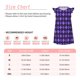 thumbnail image 3 of Balery purple argyle Camisón de princesa para niñas, pijama de algodón con mangas abullonadas, suave y bonito.-XX-Large, 3 of 6