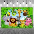 thumbnail image 2 of Safari Animals Photography Backdrop Jungle Forest Baby Birthday Party Photocall Background Custom Photo Props, 2 of 8