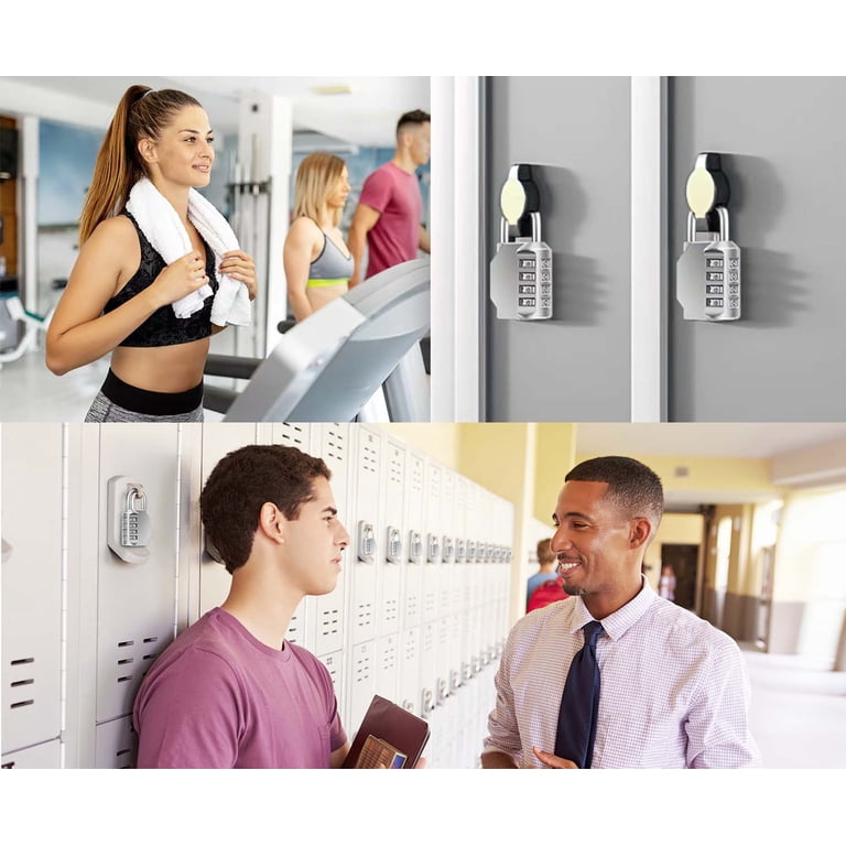 Small Weatherproof 4-Digit Combination Padlock for Home, Office