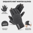 thumbnail image 6 of ARWSER 6 Pairs Knitted Fleece Gloves for Men, Touchscreen Enabled Warm Cold Weather Gloves, Soft Elastic Cuff Thermal Gloves for Men & Women, 6 of 8