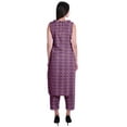 thumbnail image 4 of Moomaya Ensemble Kurta Sans Manches à Col Claudine Imprimé pour Femmes, Ensemble Ethnique 2 Pcs, 4 of 6