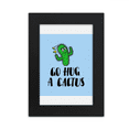 thumbnail image 1 of Go Hug A Cactus Art Deco Fashion Desktop Photo Frame Picture Display Art Painting Exhibit, 1 of 3