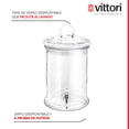 thumbnail image 4 of Dispensador de Bebidas Cilíndrico, Dispensador Vitrolero de Agua, Vitrolero de Vidrio con Tapa, 5 Litros, 4 of 5