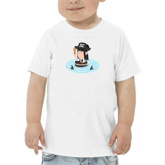 Kid Pirate In Barrel Art T-Shirt Toddler -Image by Shutterstock, 4 Toddler