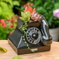 thumbnail image 6 of CIMAXIC 1Pc Retro Black Resin Indoor and Outdoor Decorative Telephone Flower Pot, 6 of 6