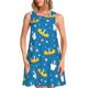 thumbnail image 1 of Balery Cartoon Goose Vestidos de verano para mujer con estampado: vestido holgado sin mangas, vestido playero informal y cómodo para días calurosos., 1 of 7
