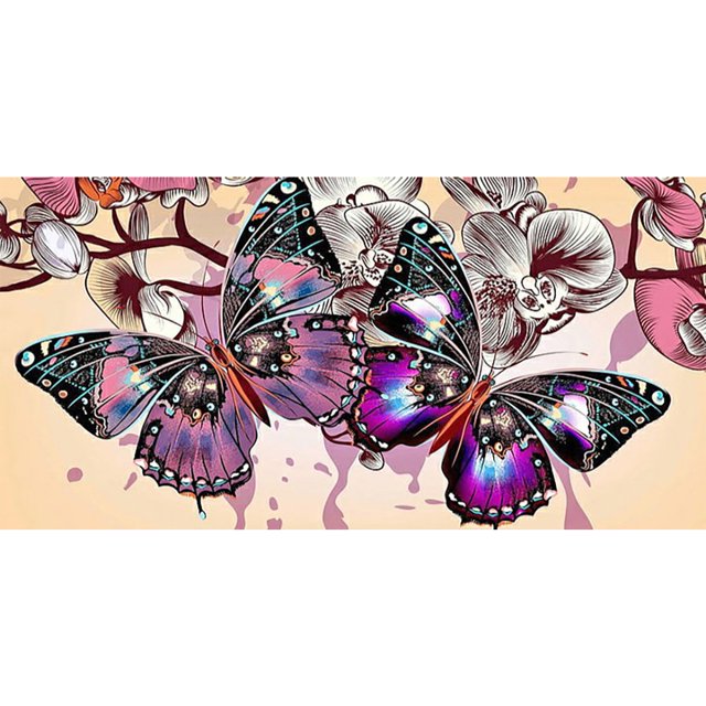 Cuadros Decorativos Diamante pintura 5D mariposa DIY completo taladro redondo Rhinestone decoraciones para el hogar JShteea Nuevos Originales