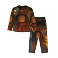 thumbnail image 2 of Lsque Five Nights At Freddy'S Pattern Long Sleeve Pajama Set for Women - Soft 2-Piece Sleepwear and Loungewear Set with Pockets, Comfy Nightwear, 2 of 8