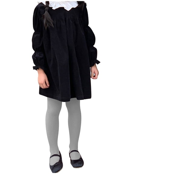 FAIWAD Girls School Uniform Tights Solid Color Cable Knit Footed Pantyhose Soft Stretchy Leggings