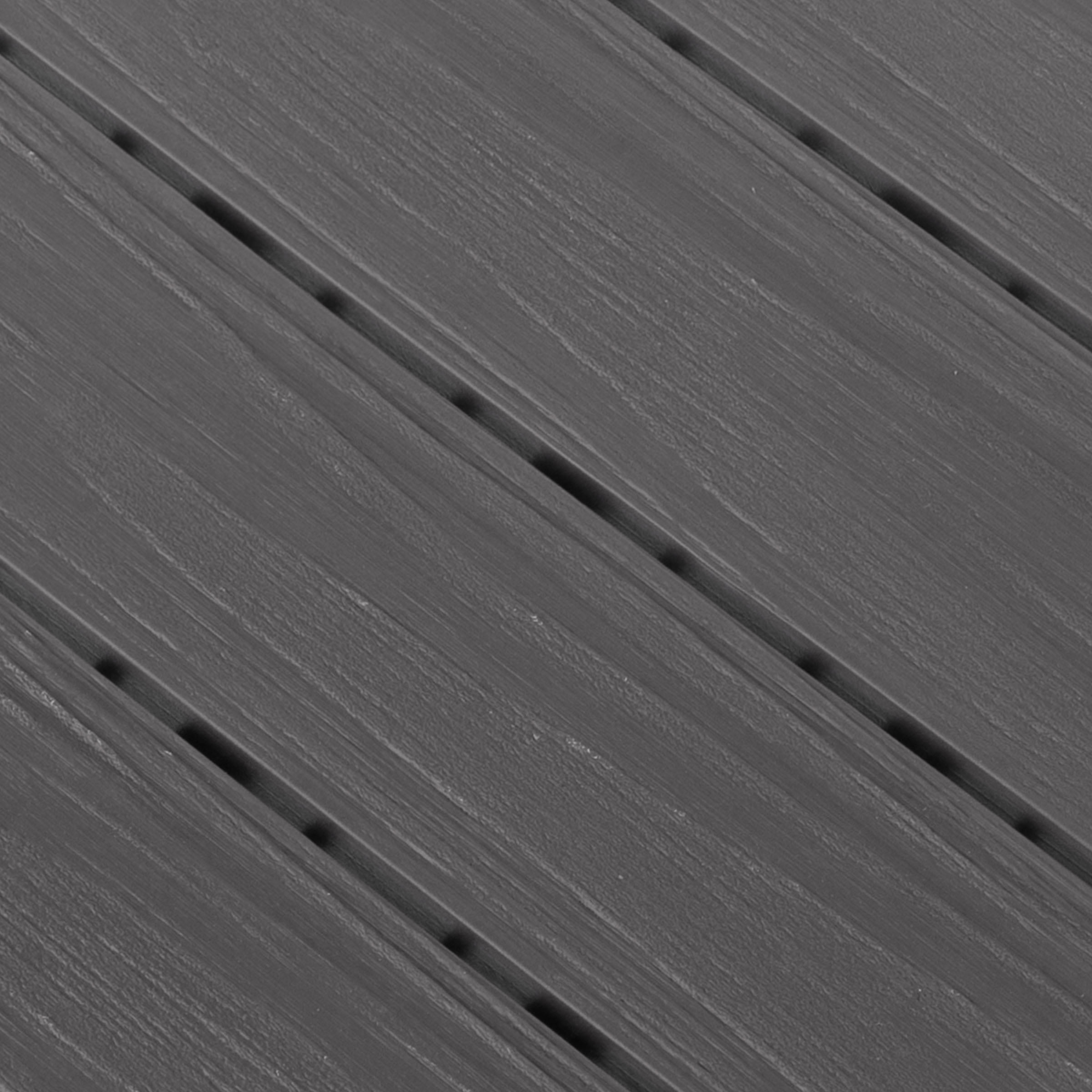 Pure Garden 6PK Interlocking Deck Tiles Woodgrain Outdoor Flooring, Gray