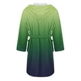 thumbnail image 3 of acuever Green Women Robes Women's Fleece Plush Robe Long Warm Plush Bathrobe Loungewear Jacket Printed Comfort Robe, 3 of 4