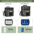 thumbnail image 3 of Holuxer Expandable Insulated Lunch Box for Men, Large Durable Thermal Lunch Bag with Shoulder Strap, Soft Leakproof Cooler Bags for Work Outdoor Picnic Trips, 20 Can/16 L, Camo, Mesh, 3 of 10