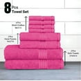 thumbnail image 2 of Hurbane Home 100% Cotton Luxury Bath Towel Set for Bathroom - 8 Piece - Silver Gray, 2 of 6