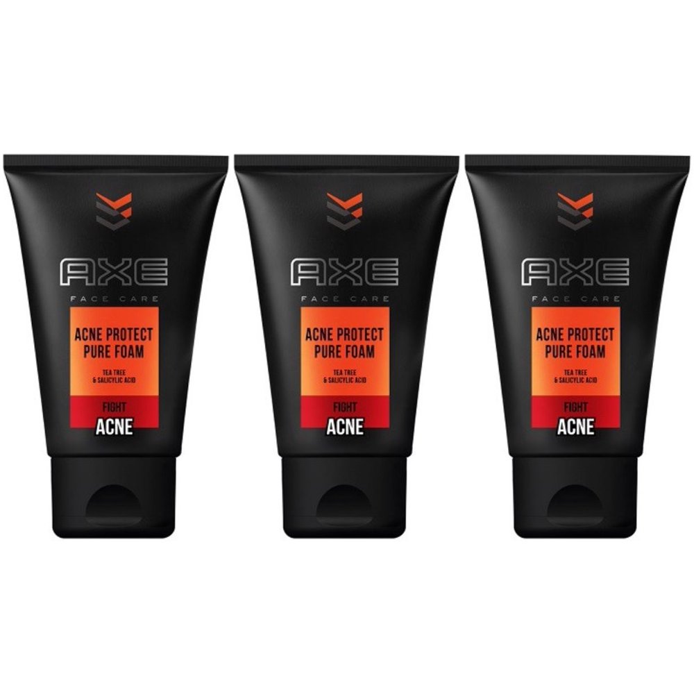 Axe Face Care Acne Protect Pure Foam Face Wash with Tea Tree, 100 Gram