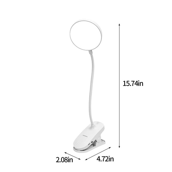 Clip Desk Lamp Clip Desk Lamp Rechargeable Bed Light 3-Color Stepless Dimmable Eye-Care Book Light with Usb Portable Study Lamp Rechargeable Book Light