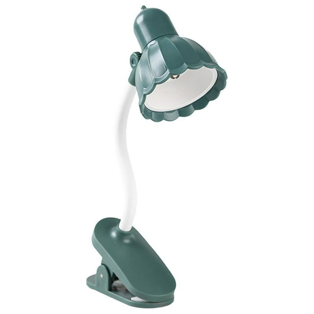 Clip on Light, Mini Reading Light Decor, Foldable Table Lamp Desk Lamp LED for Studying, Tabletop, Living Room, Students, Video Conference Green